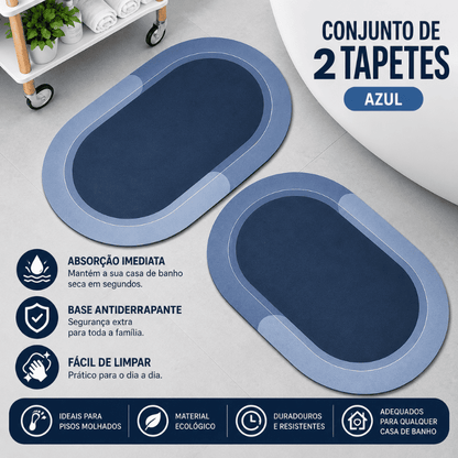 Tapete de Casa de Banho Premium HydraMat™ – Tecnologia de 4 Camadas com Secagem Instantânea