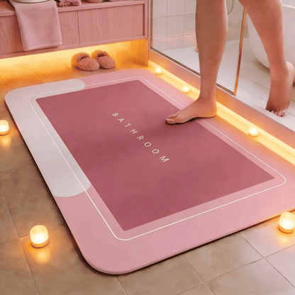 Tapete de Casa de Banho Premium HydraMat™ – Tecnologia de 4 Camadas com Secagem Instantânea