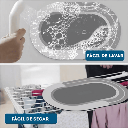 Tapete de Casa de Banho Premium HydraMat™ – Tecnologia de 4 Camadas com Secagem Instantânea